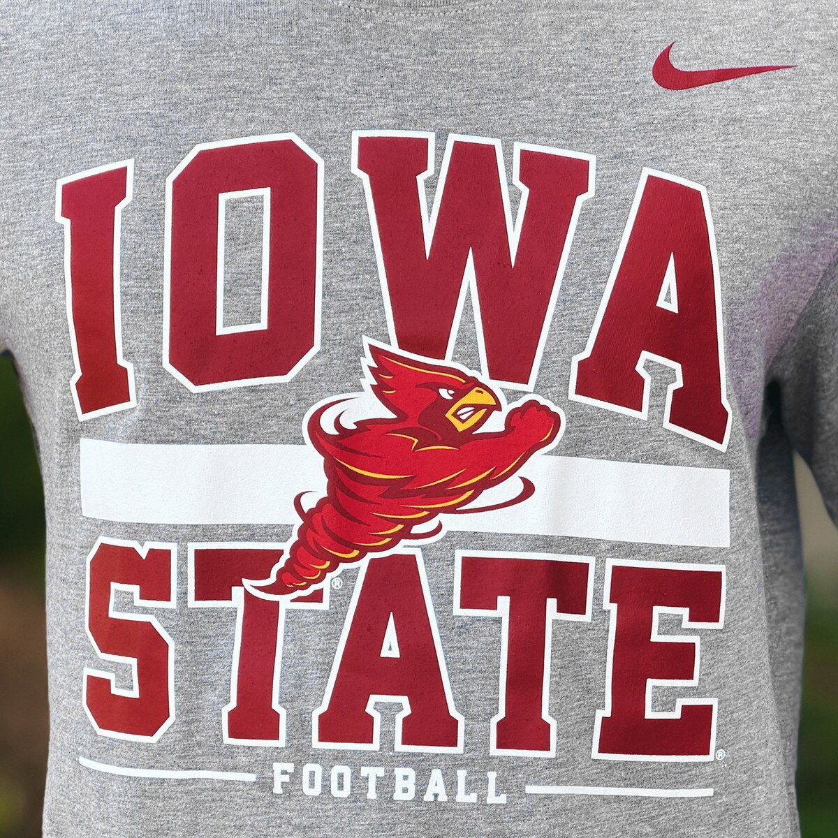 Nike Punching Cy Gray Tri-Blend Short Sleeve T-Shirt design close up